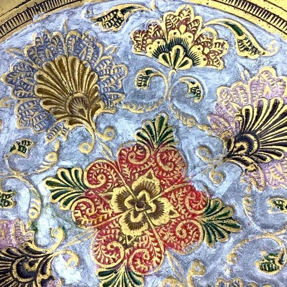 Cloisonné Decorative Floral Filigree Solid Brass Bowl - Picture 13 of 15